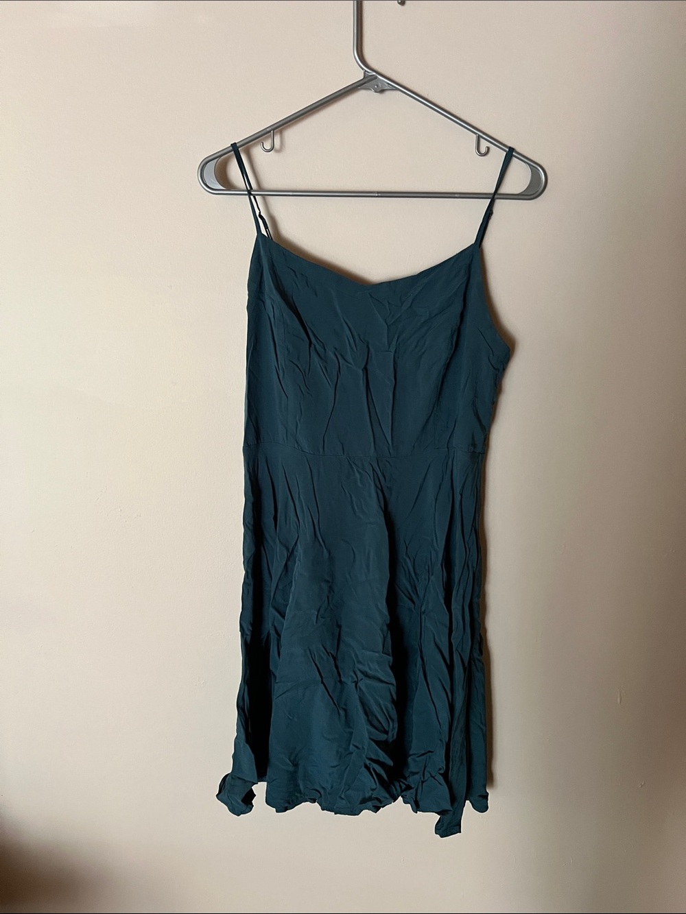 Old Navy Teal Slip Dress with Spaghetti Straps